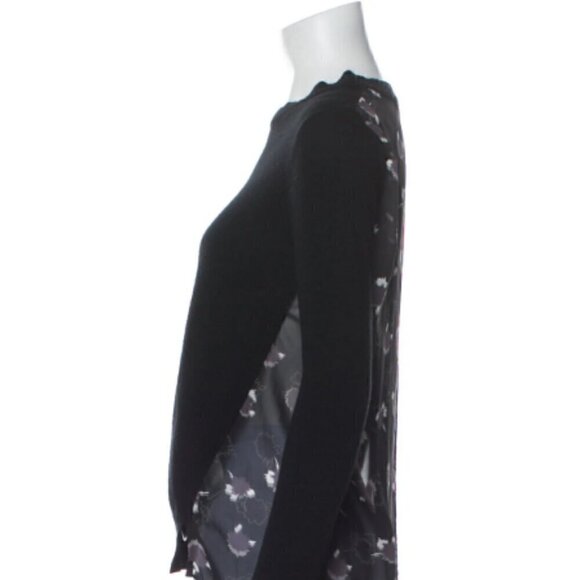Rebecca minkoff womens sweater small floral back sheer back back whimsy goth - Picture 4 of 9